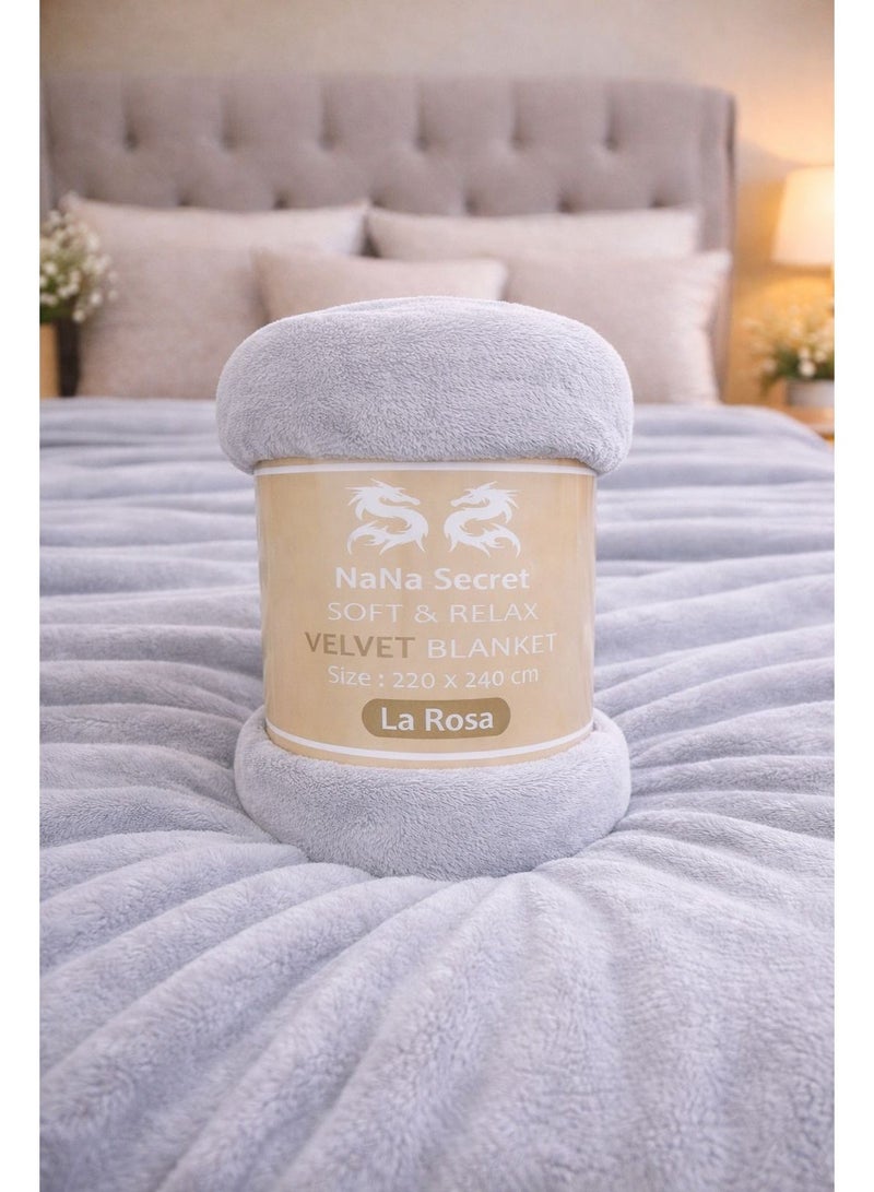 نانا سيكريت بطانية تدفئة سرير كبير  سادة مقاس 220*240سم - Image 1